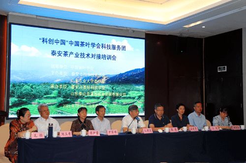 科創(chuàng)中國 中國茶葉學會茶產(chǎn)業(yè)科技服務(wù)團 泰安 技術(shù)對接培訓會在泰安召開